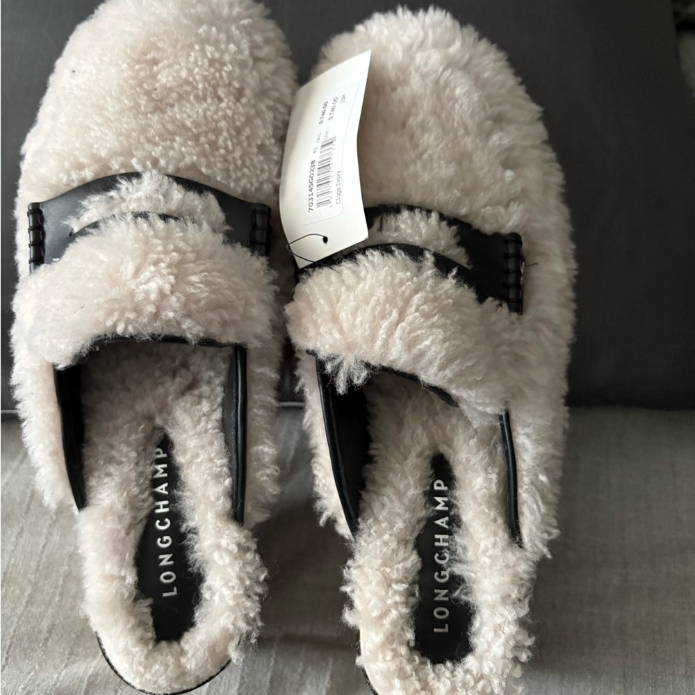 NWT Rare Longchamp Women's Shearing clogs